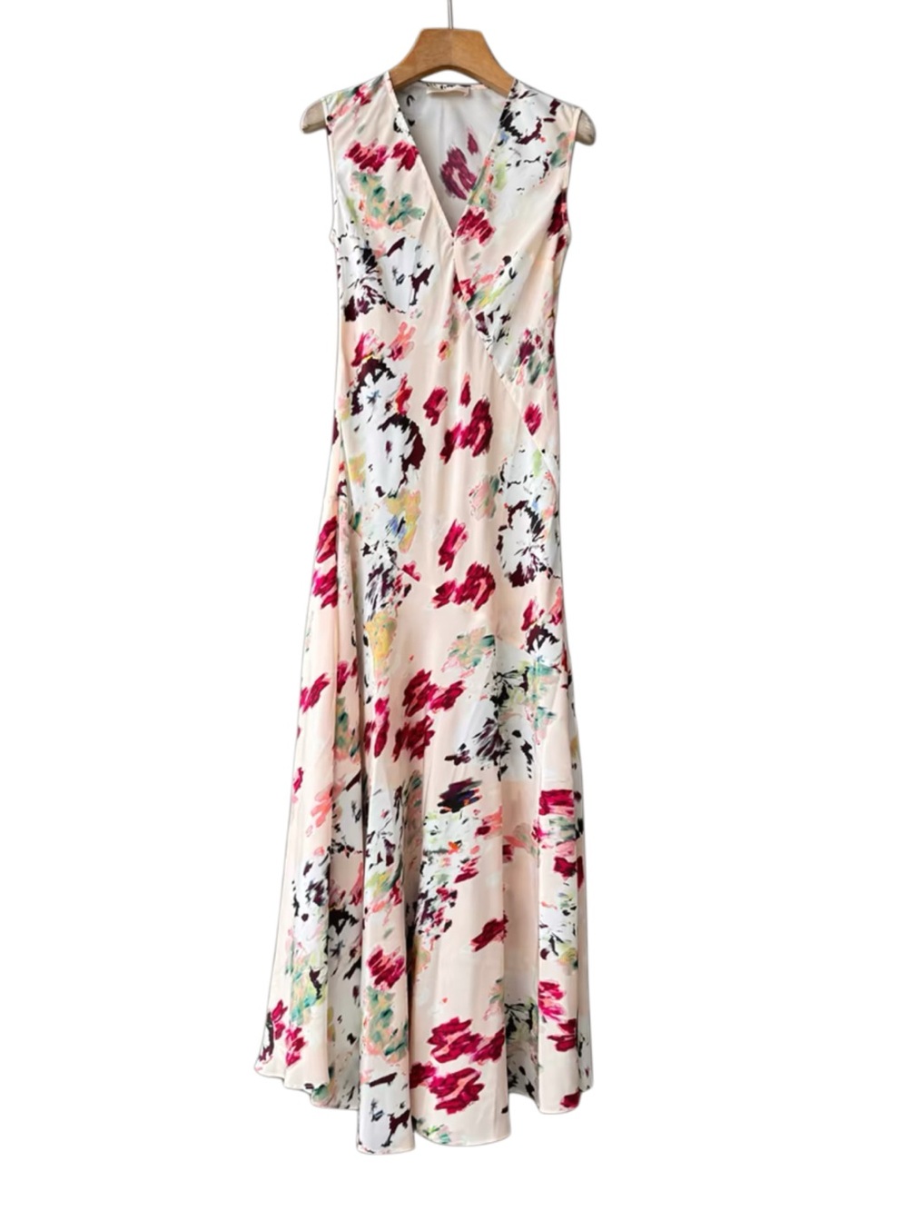ULLA JOHNSON Elowen Printed V-Neck Sleeveless Midi Dress Floral, 2 4 6 8 - Picture 6 of 13